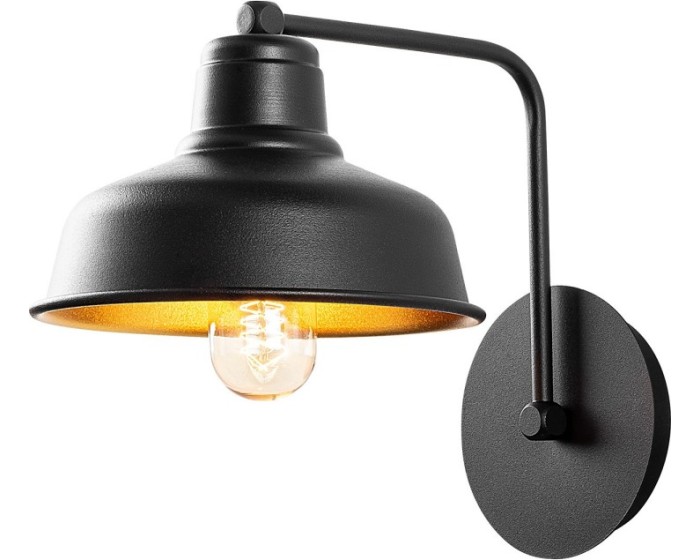 Nástěnná lampa Berceste II černá