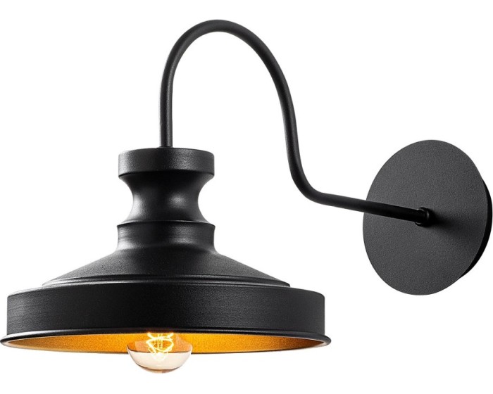 Nástěnná lampa Berceste III černá