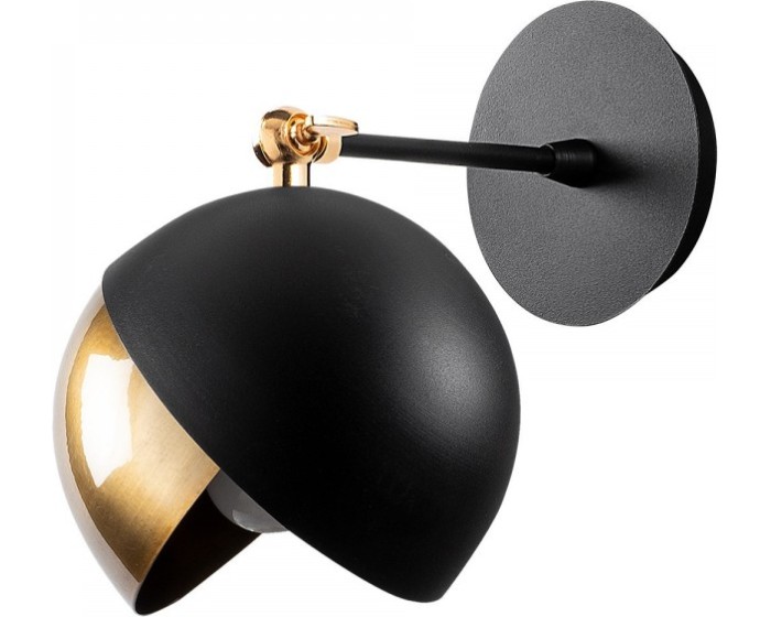 Nástěnná lampa Berceste černá/zlatá