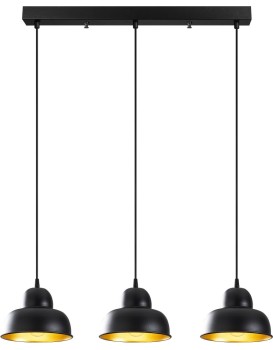 Závěsný lustr s 3 žárovkami Berceste XXXI černý