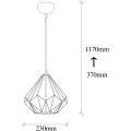 Závěsný lustr Diamond I černý