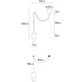 Závěsný lustr Xanthos černo-hnědý