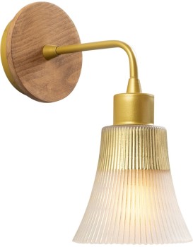Nástěnná lampa Foca zlatá