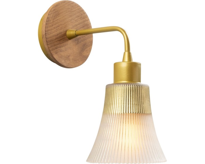 Nástěnná lampa Foca zlatá
