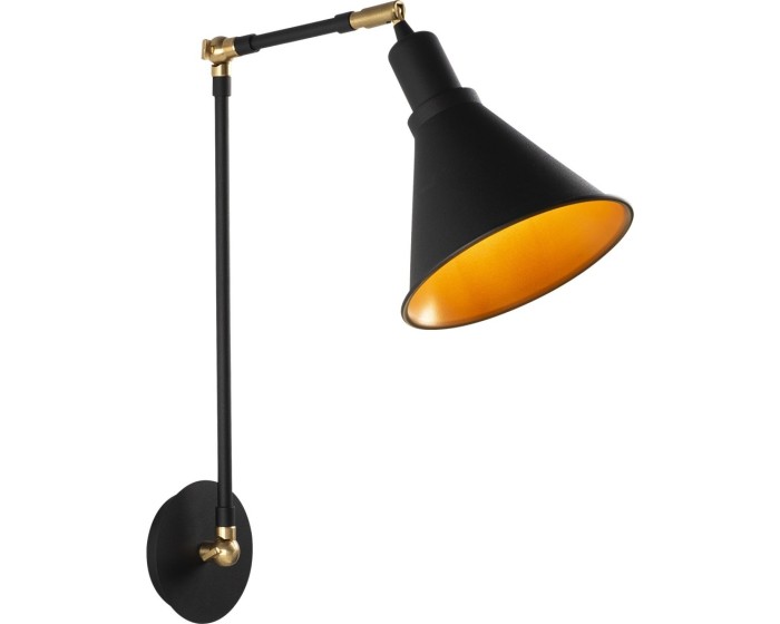 Nástěnná lampa Berceste V černá