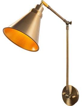 Nástěnná lampa Berceste V zlatá
