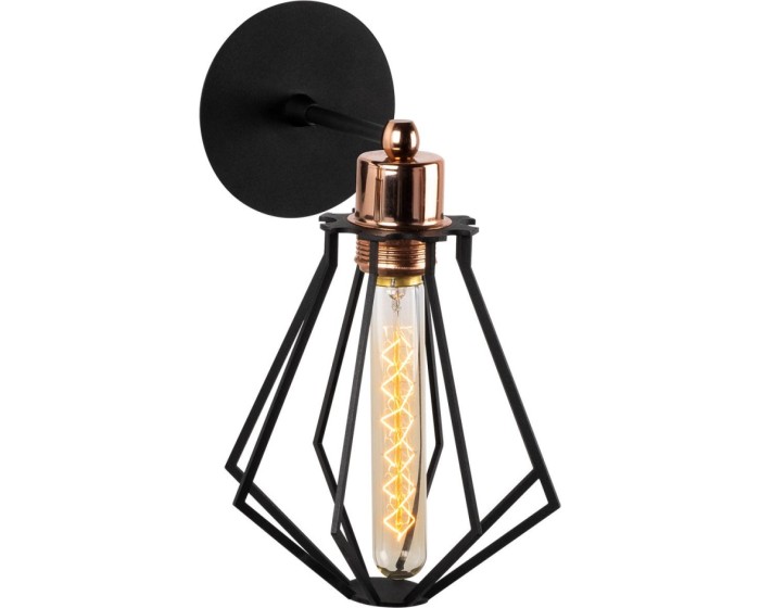 Nástěnná lampa Oylat I černá