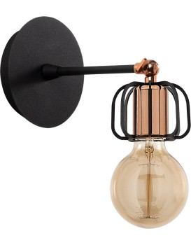Nástěnná lampa Demre černá