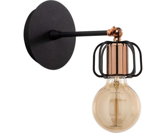 Nástěnná lampa Demre černá