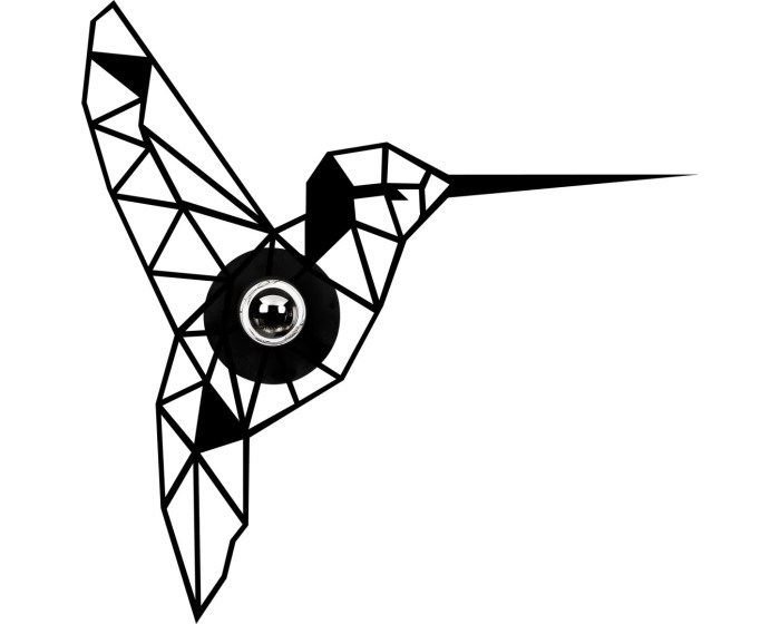 Nástěnná lampa Birgo černá