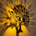 Nástěnná lampa Tree černá