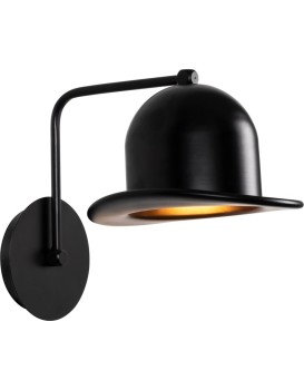 Nástěnná lampa Sivani Hat černá