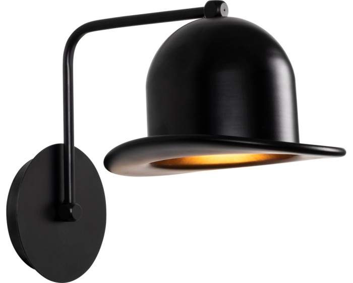 Nástěnná lampa Sivani Hat černá