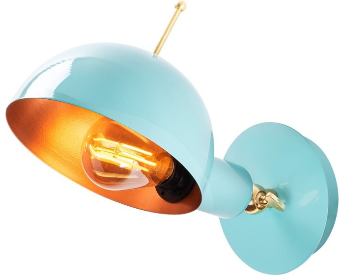 Nástěnná lampa Sivani II tyrkysová