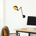 Nástěnná lampa Sivani černá/zlatá