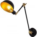 Nástěnná lampa Sivani černá/zlatá