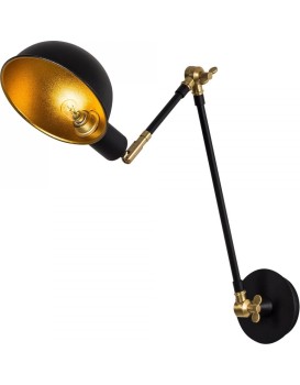 Nástěnná lampa Sivani černá/zlatá