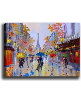 Obraz na plátně Rainy alley 50x70 cm