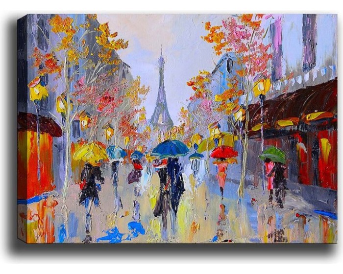 Obraz na plátně Rainy alley 50x70 cm