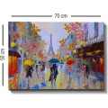 Obraz na plátně Rainy alley 50x70 cm