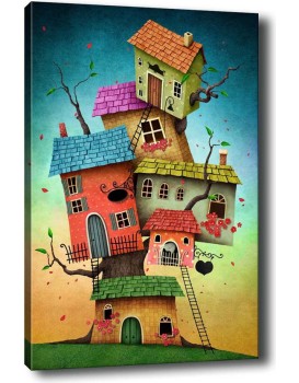 Obraz na plátně Surreal treehouse 50x70 cm