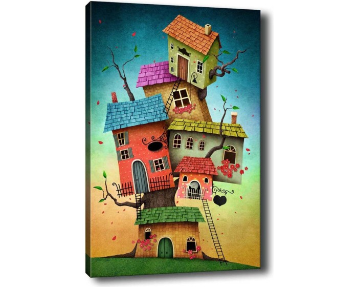 Obraz na plátně Surreal treehouse 50x70 cm