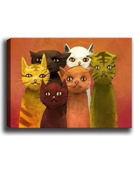 Obraz na plátně Cat family 50x70 cm