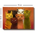 Obraz na plátně Cat family 50x70 cm