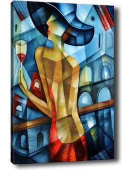 Obraz na plátně Cubism lady 50x70 cm