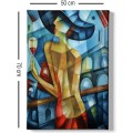 Obraz na plátně Cubism lady 50x70 cm