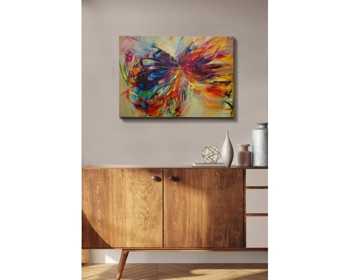 Obraz Motýl 70x50 cm vícebarevný