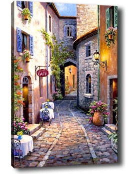 Obraz na plátně Seaside town aisle 50x70 cm