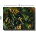 Obraz GREEN AND GOLD LEAVES 70 x 100 cm