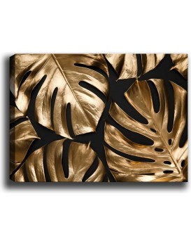 Obraz GOLDEN MONSTERA 70 x 100 cm