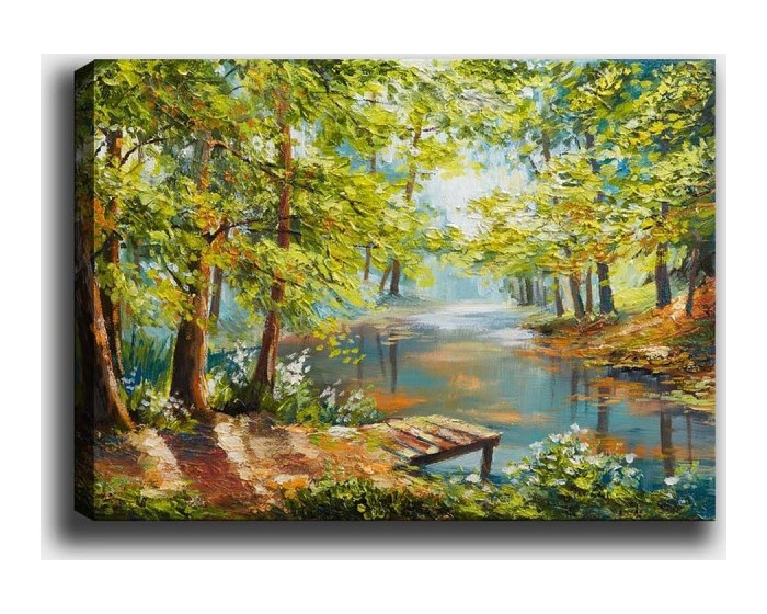 Obraz LENARD 50x70 cm zelený/hnědý