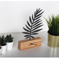 Kovová dekorace Palm Leaf 27 cm černá