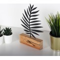Kovová dekorace Palm Leaf 27 cm černá