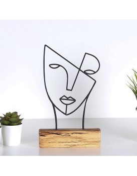 Kovová dekorace Mask 30 cm černá