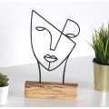 Kovová dekorace Mask 30 cm černá