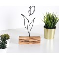 Kovová dekorace Tulip 30 cm černá