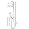 Stojací lampa Sehbali VI 165 cm hnědá/černá