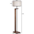 Stojací lampa Menekşe Ceviz 163 cm krémová