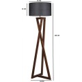 Stojací lampa Maçka Ceviz 166 cm černá