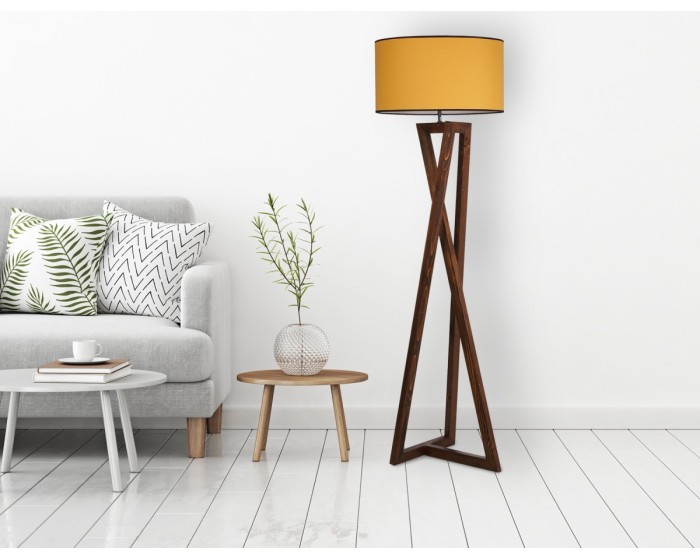 Stojací lampa Maçka Ceviz 166 cm hořčicová