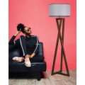 Stojací lampa Macka 166 cm hnědá/matná šedá