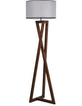 Stojací lampa Macka 166 cm hnědá/matná šedá