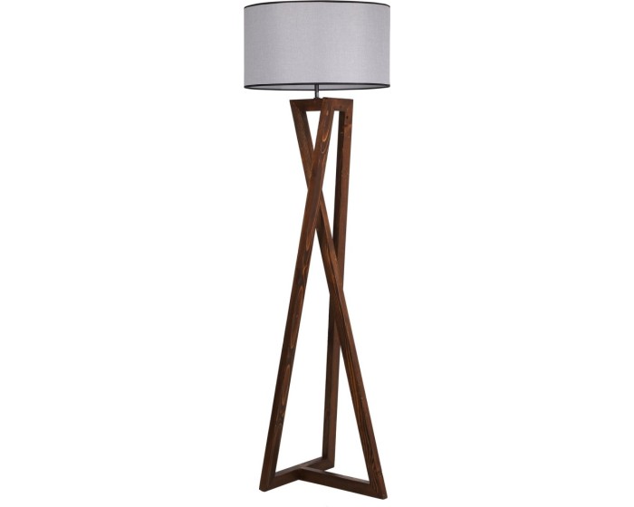 Stojací lampa Macka 166 cm hnědá/matná šedá