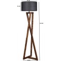 Stojací lampa Maçka Ceviz II 166 cm černá