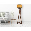 Stojací lampa Macka 166 cm hnědá/žlutá