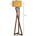 Stojací lampa Macka 166 cm hnědá/žlutá
